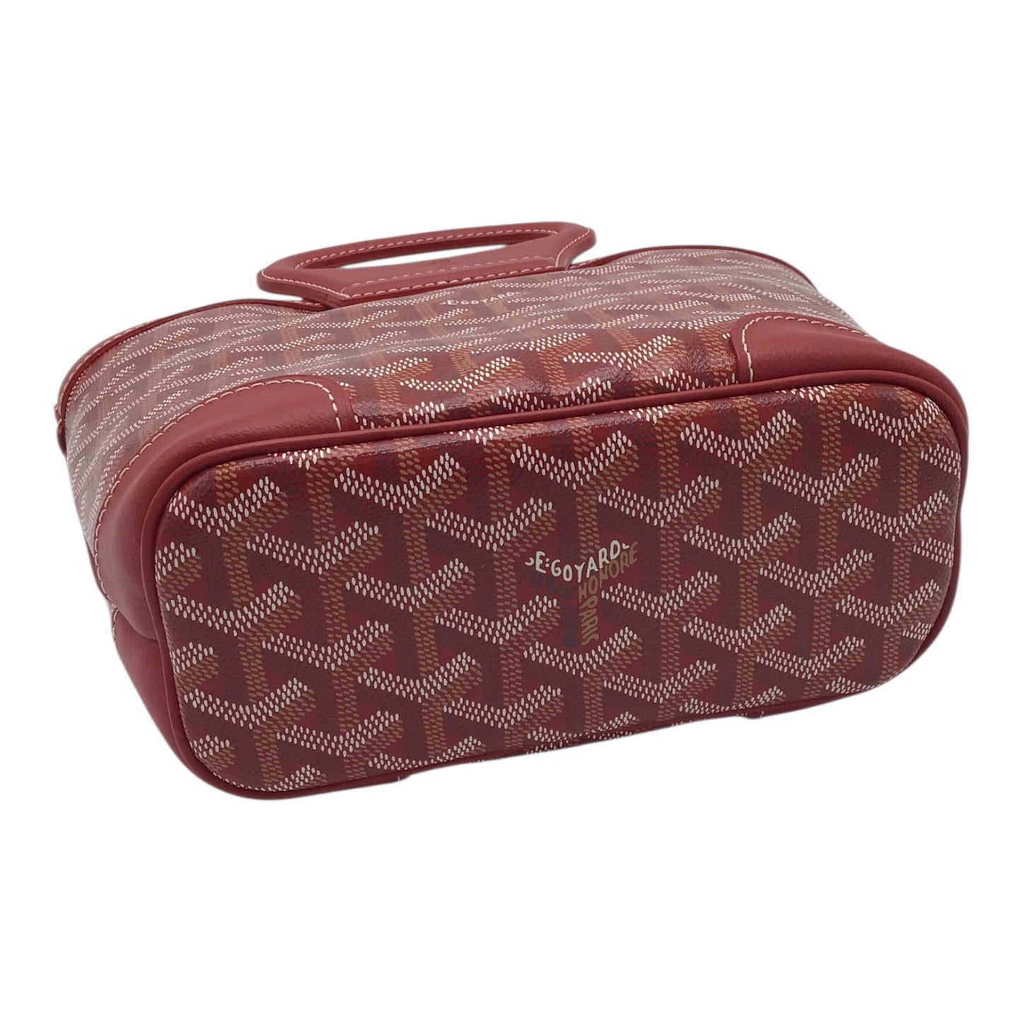 Goyard Beluga Mini Bag Red Goyardine Canvas with Strap and Dust Bag
