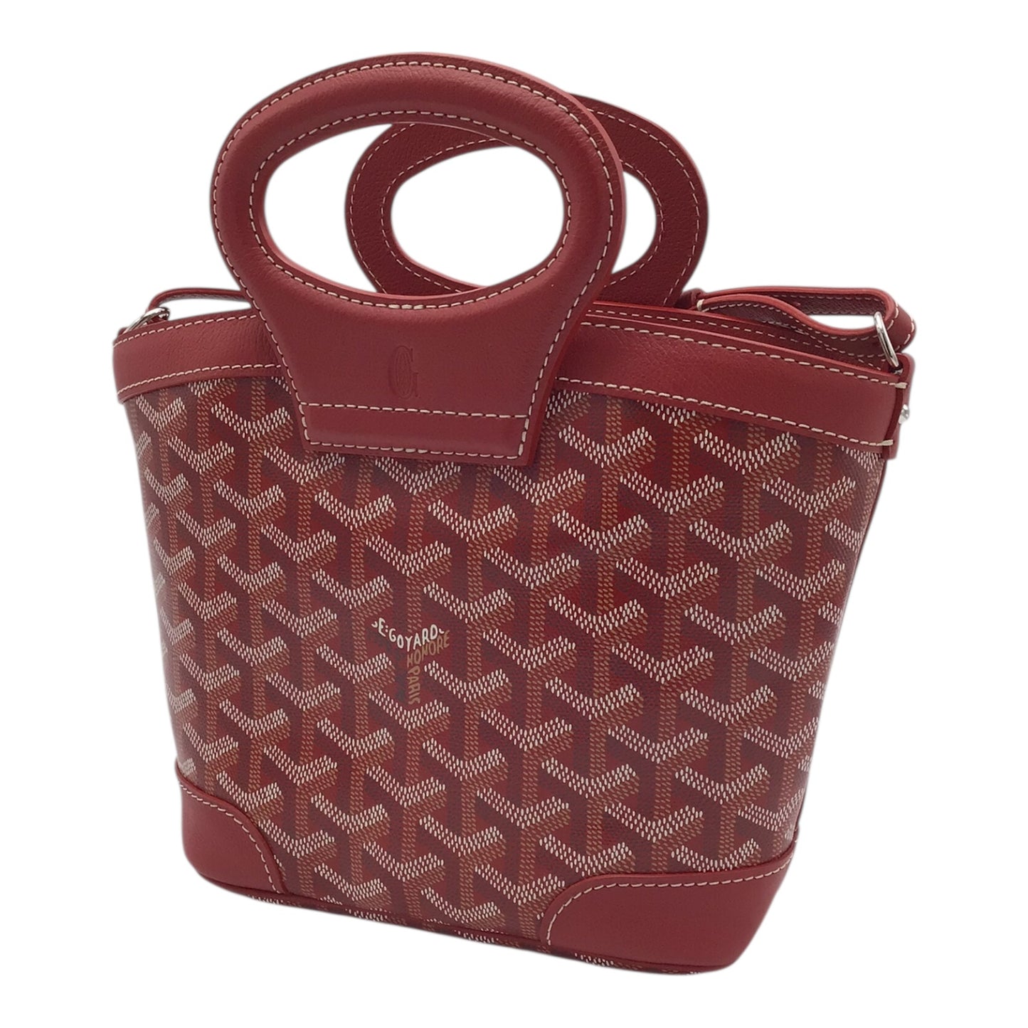 Goyard Beluga Mini Bag Red Goyardine Canvas with Strap and Dust Bag