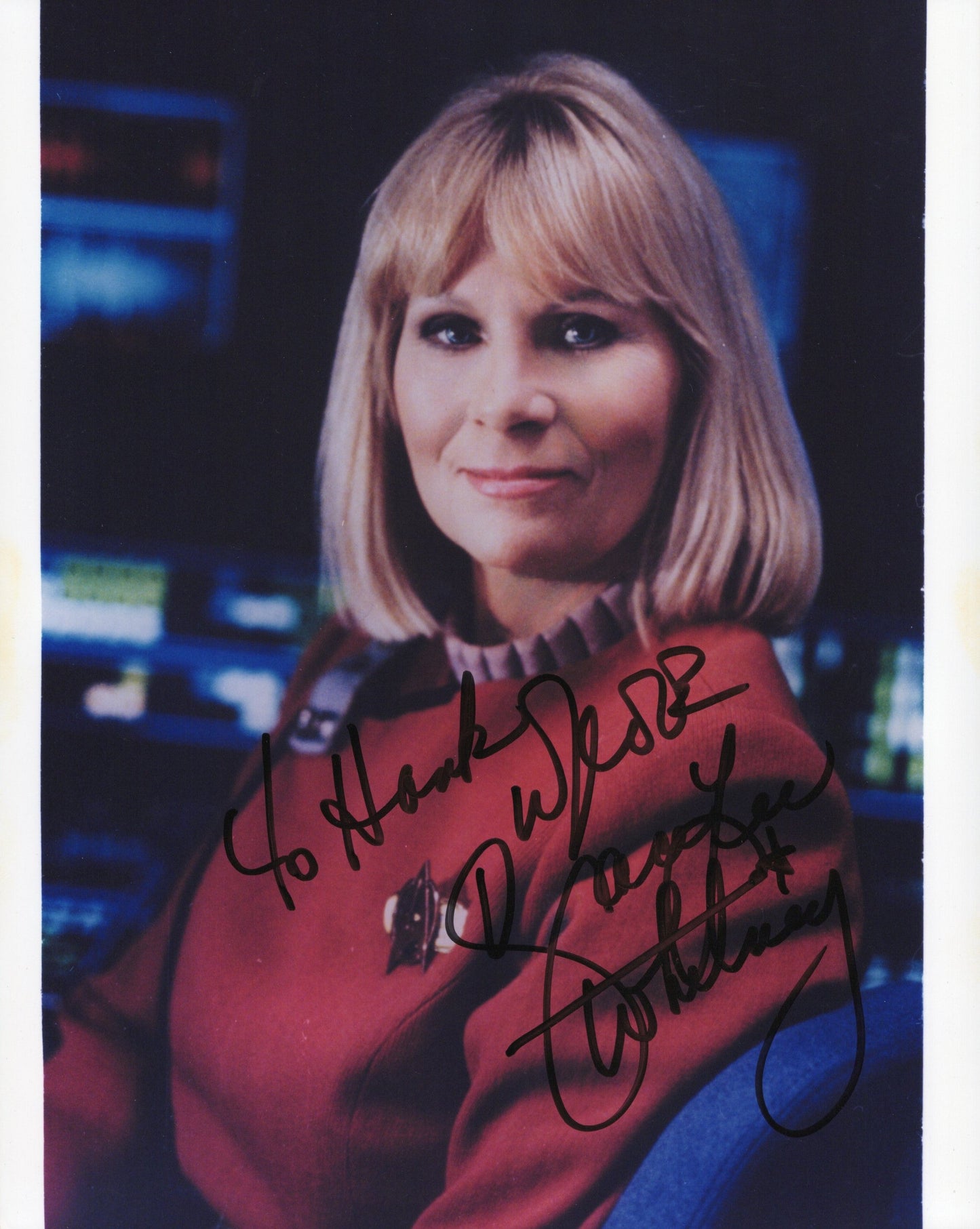 Grace Lee Whitney as Janice Rand in Star Trek The Movie Signed Photo 8x10, Personalized "To Hank w/ Love"