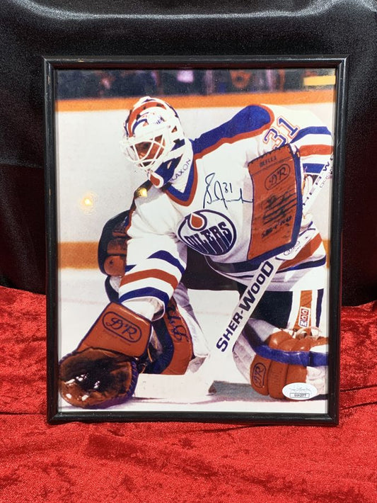 Grant Fuhr Signed Framed Photo Edmonton Oilers, JSA Certified
