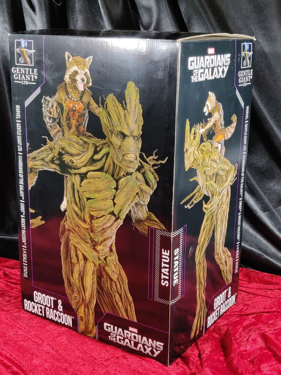 Groot and Rocket Gentle Giant Statue Limited Edition #303/735