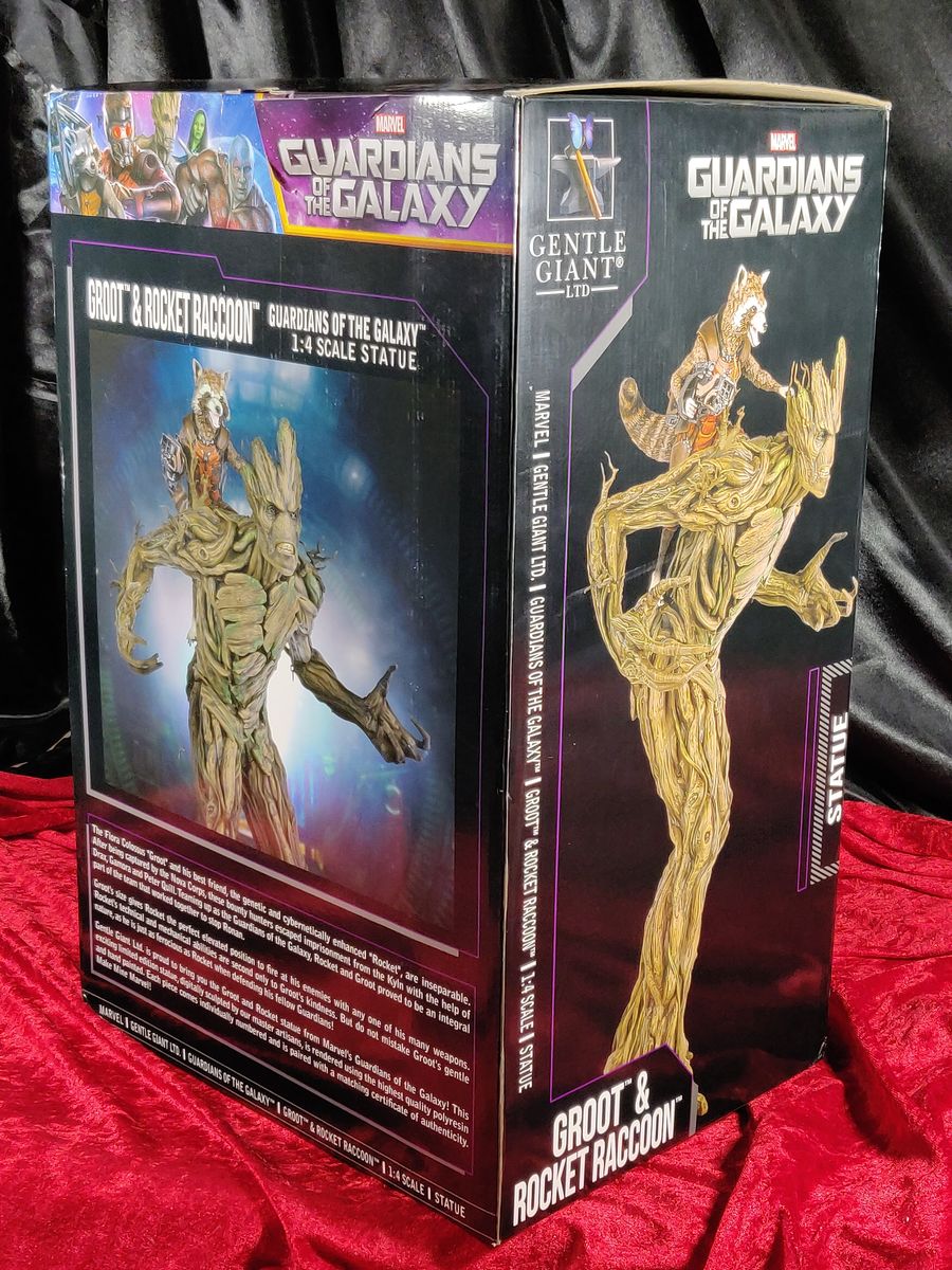 Groot and Rocket Gentle Giant Statue Limited Edition #303/735