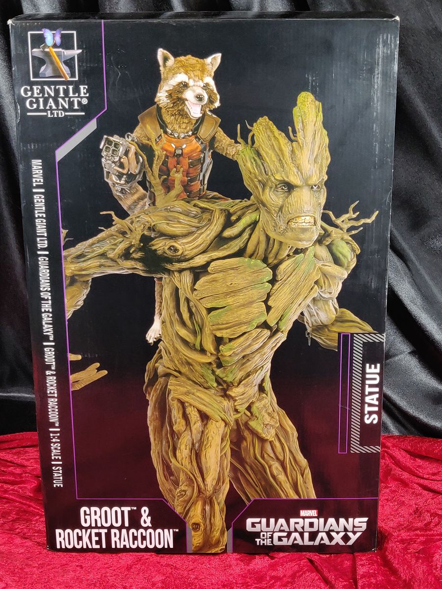 Groot and Rocket Gentle Giant Statue Limited Edition #303/735