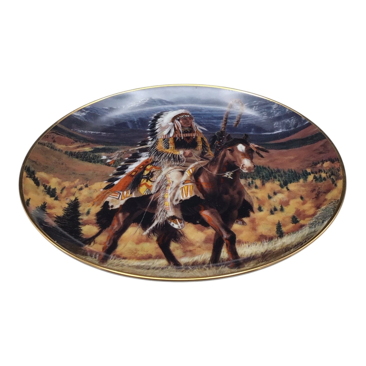 Guarding the Plains Limited Edition Porcelain Decorative Plate