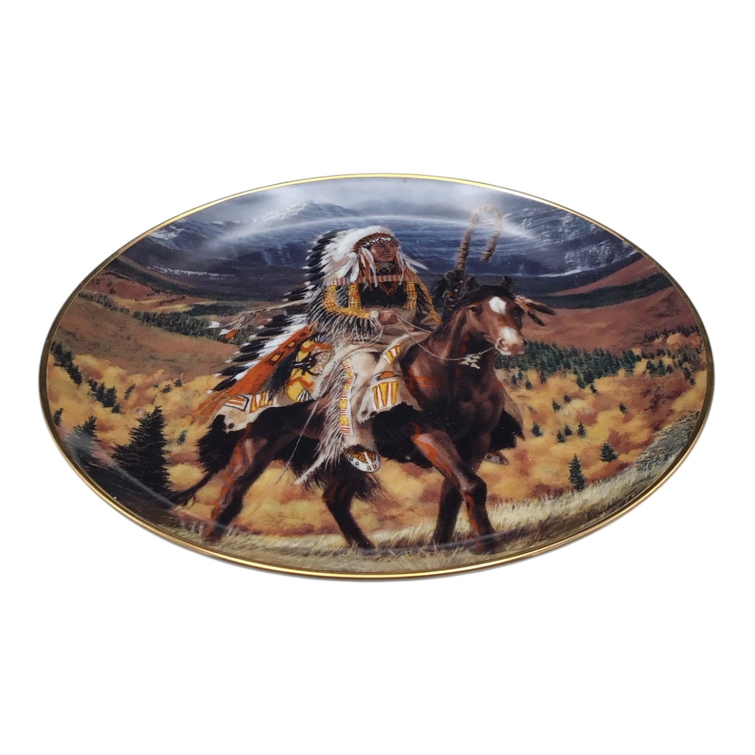 Guarding the Plains Limited Edition Porcelain Decorative Plate
