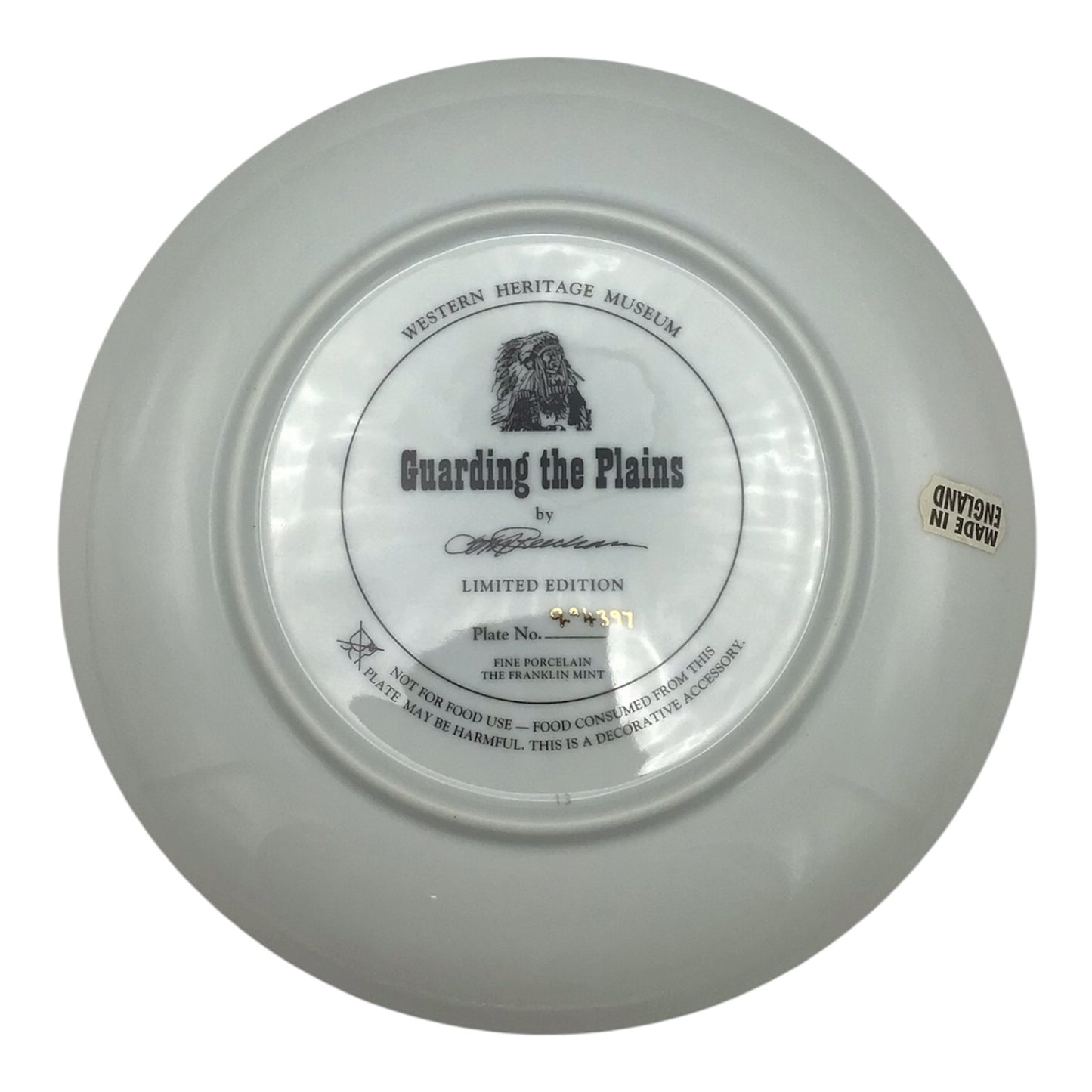 Guarding the Plains Limited Edition Porcelain Decorative Plate