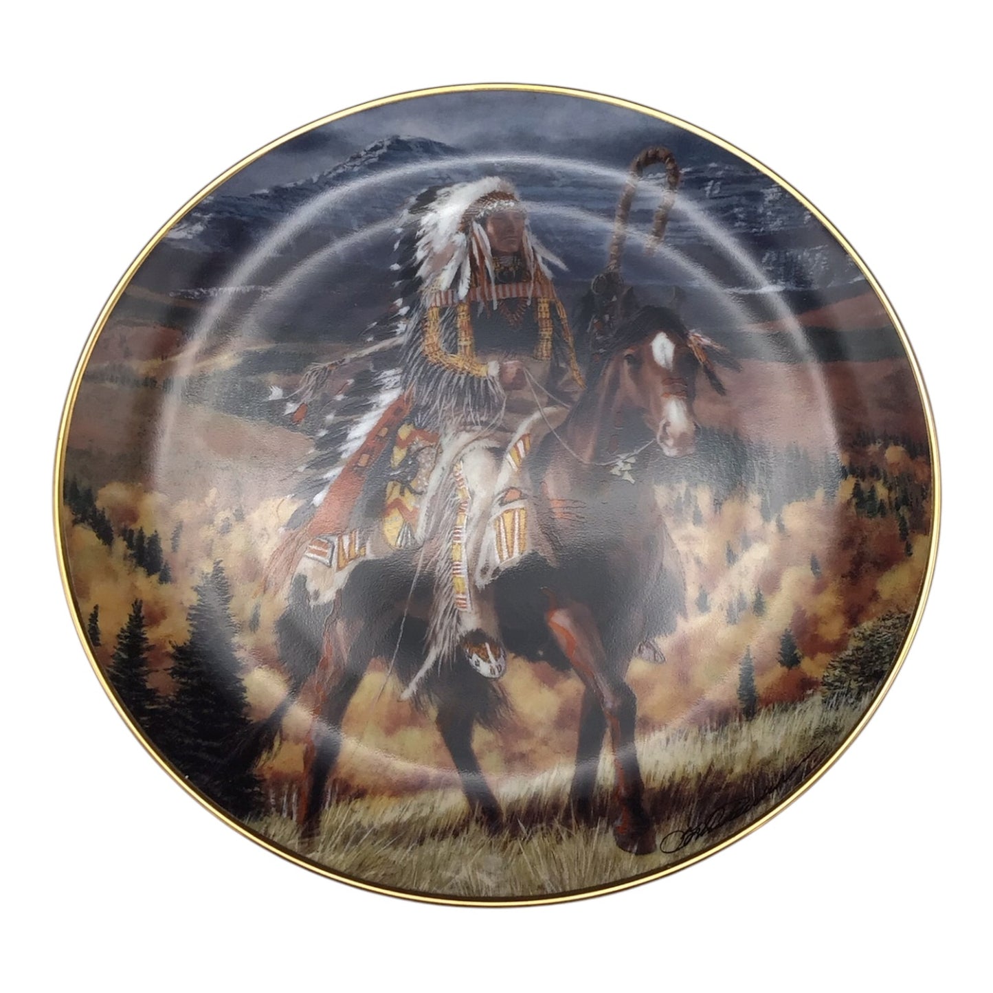 Guarding the Plains Limited Edition Porcelain Decorative Plate