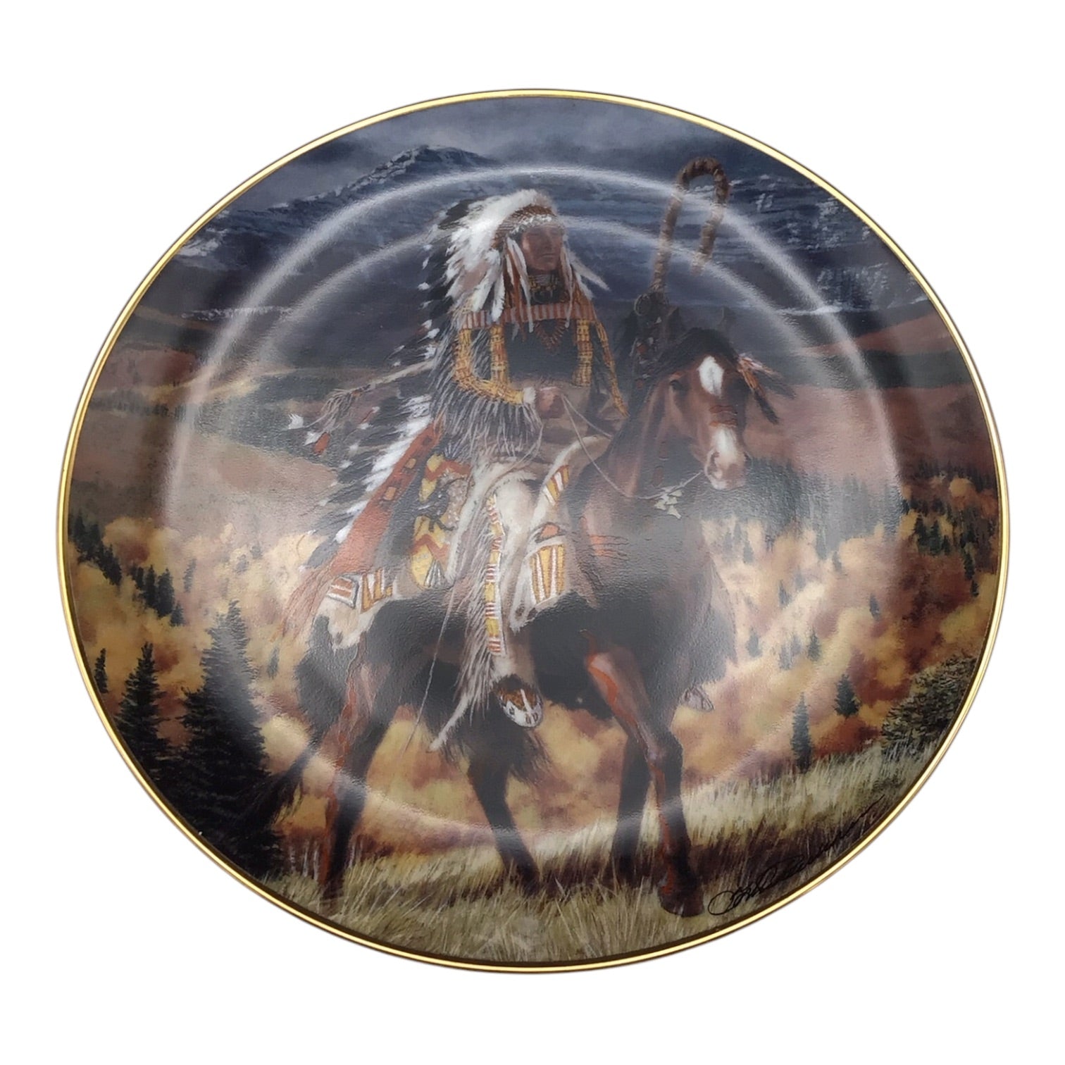 Guarding the Plains Limited Edition Porcelain Decorative Plate