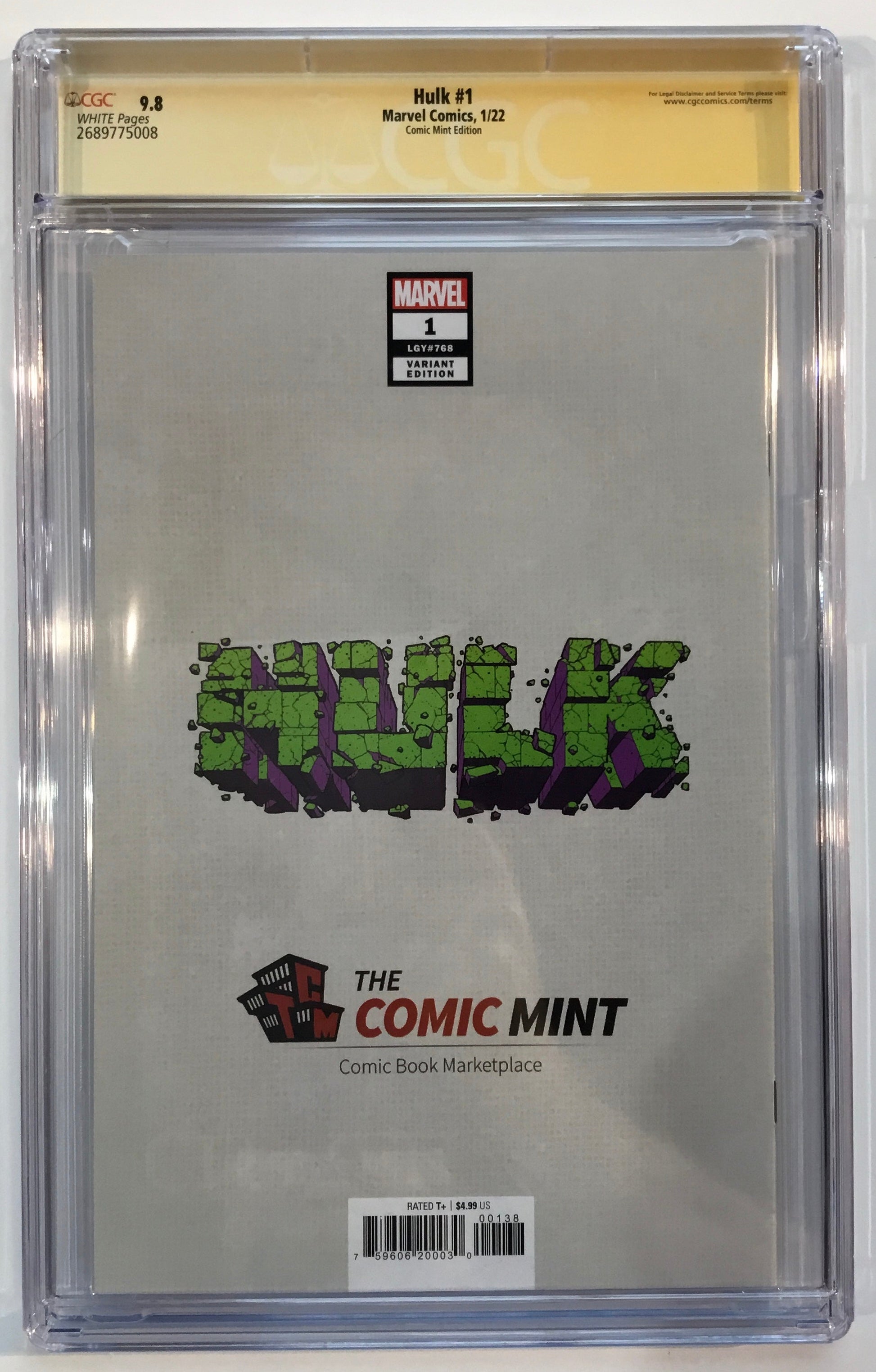 HULK #1 - COMIC MINT VARIANT - CGC 9.8 SIGNED BY CATES, STEGMAN, & OTTLEY