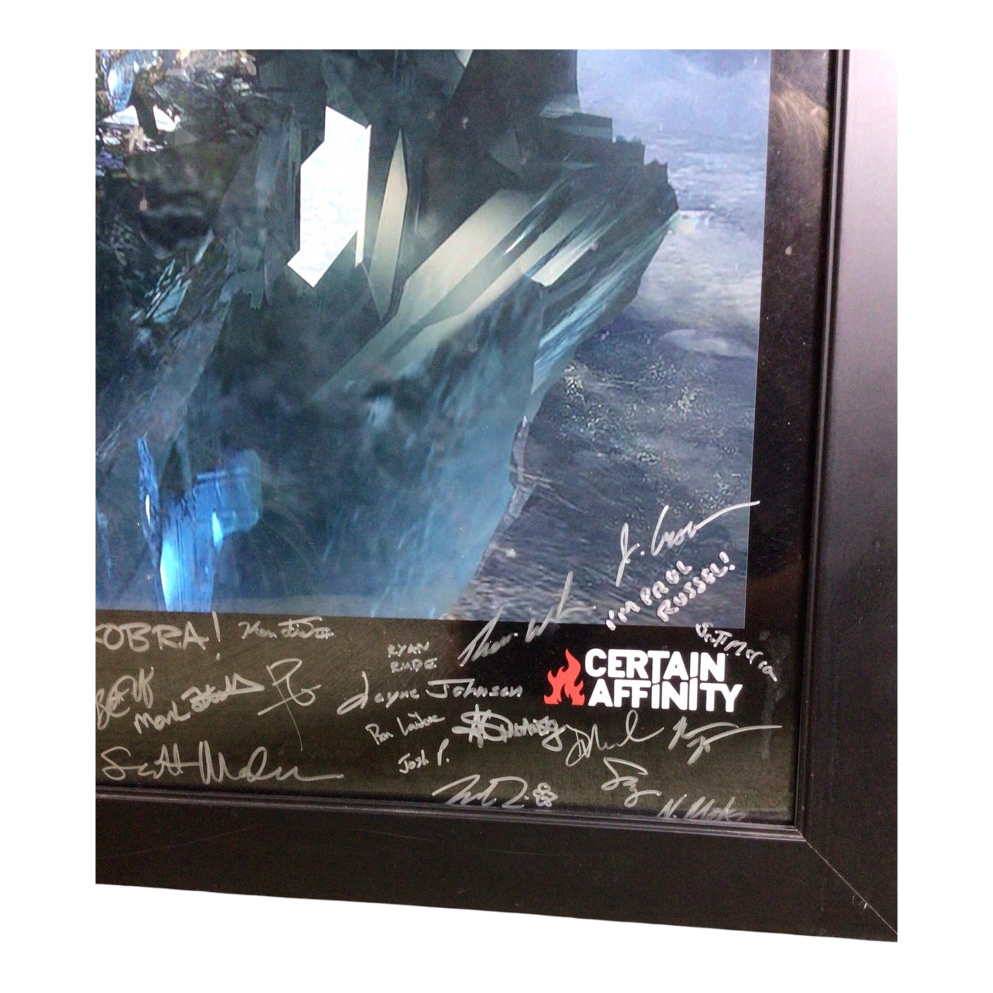 Halo: The Master Chief Collection: Zenith Dev Team Signed Poster (Framed)