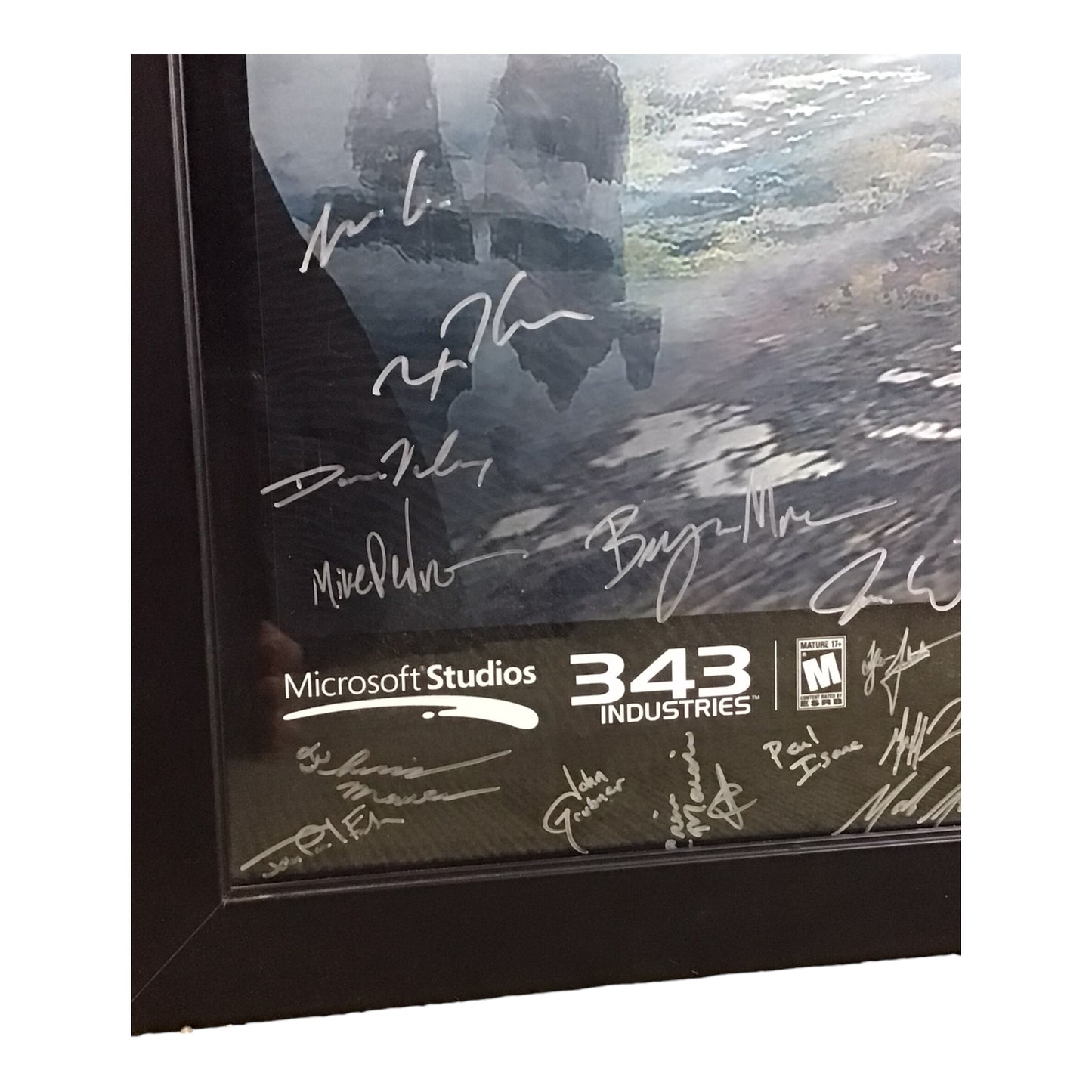 Halo: The Master Chief Collection: Zenith Dev Team Signed Poster (Framed)