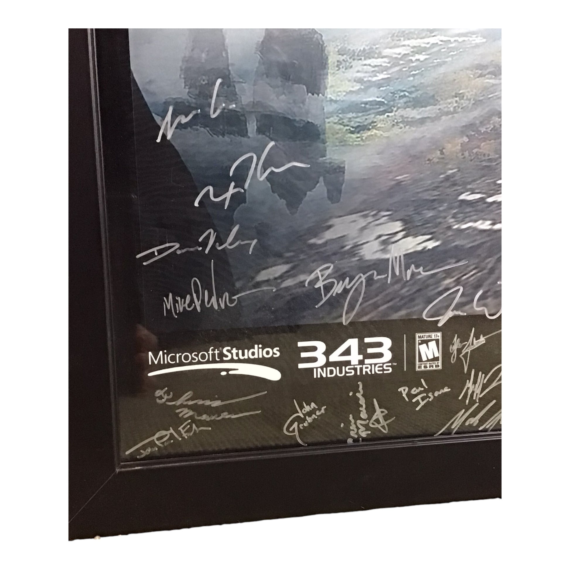 Halo: The Master Chief Collection: Zenith Dev Team Signed Poster (Framed)