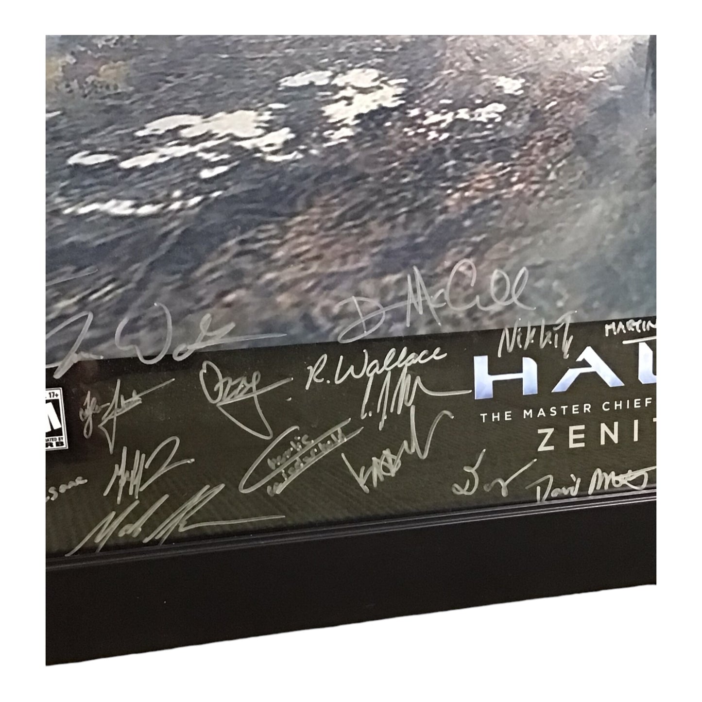 Halo: The Master Chief Collection: Zenith Dev Team Signed Poster (Framed)