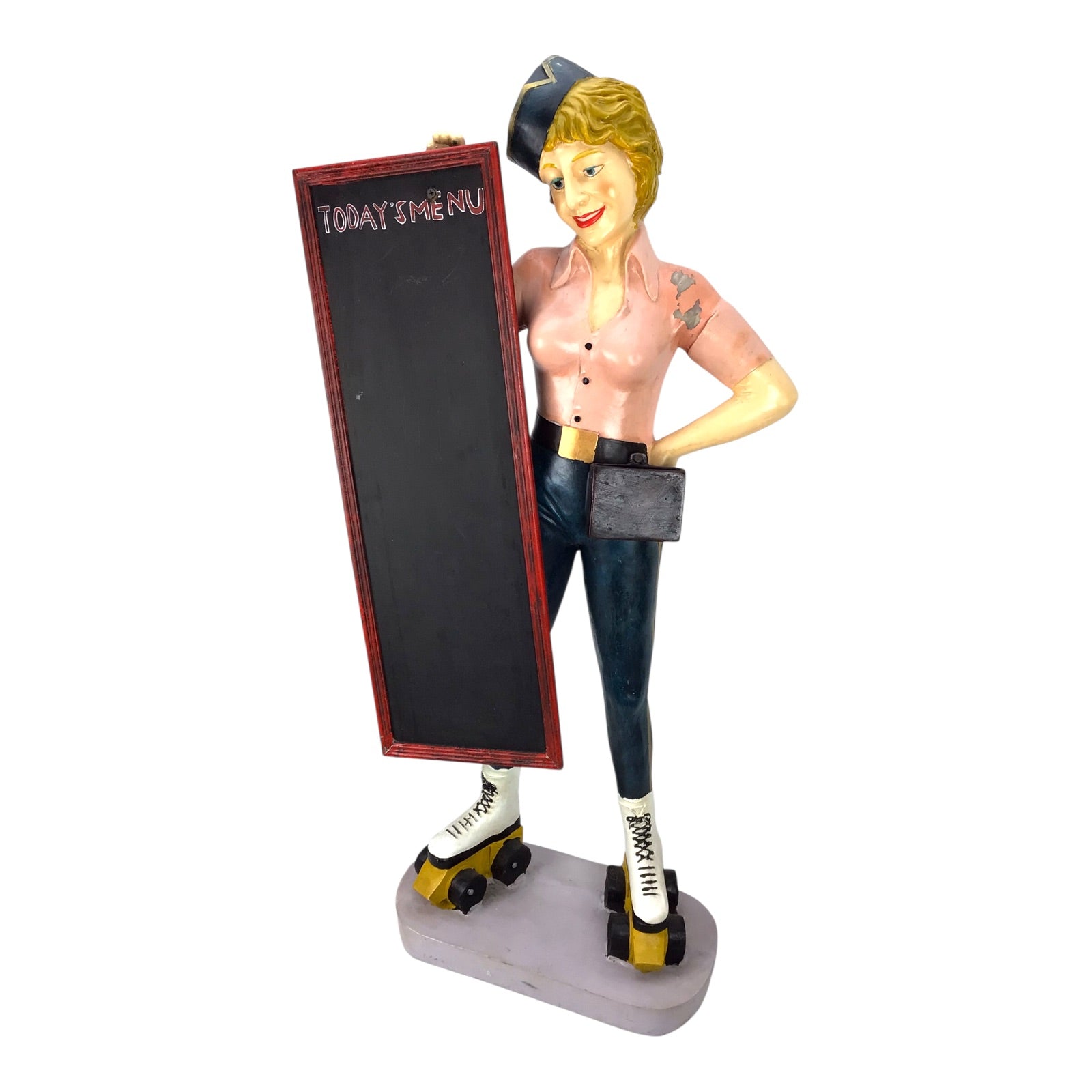 Hand Made Vintage Wooden Car Hop Waitress Menu Holder