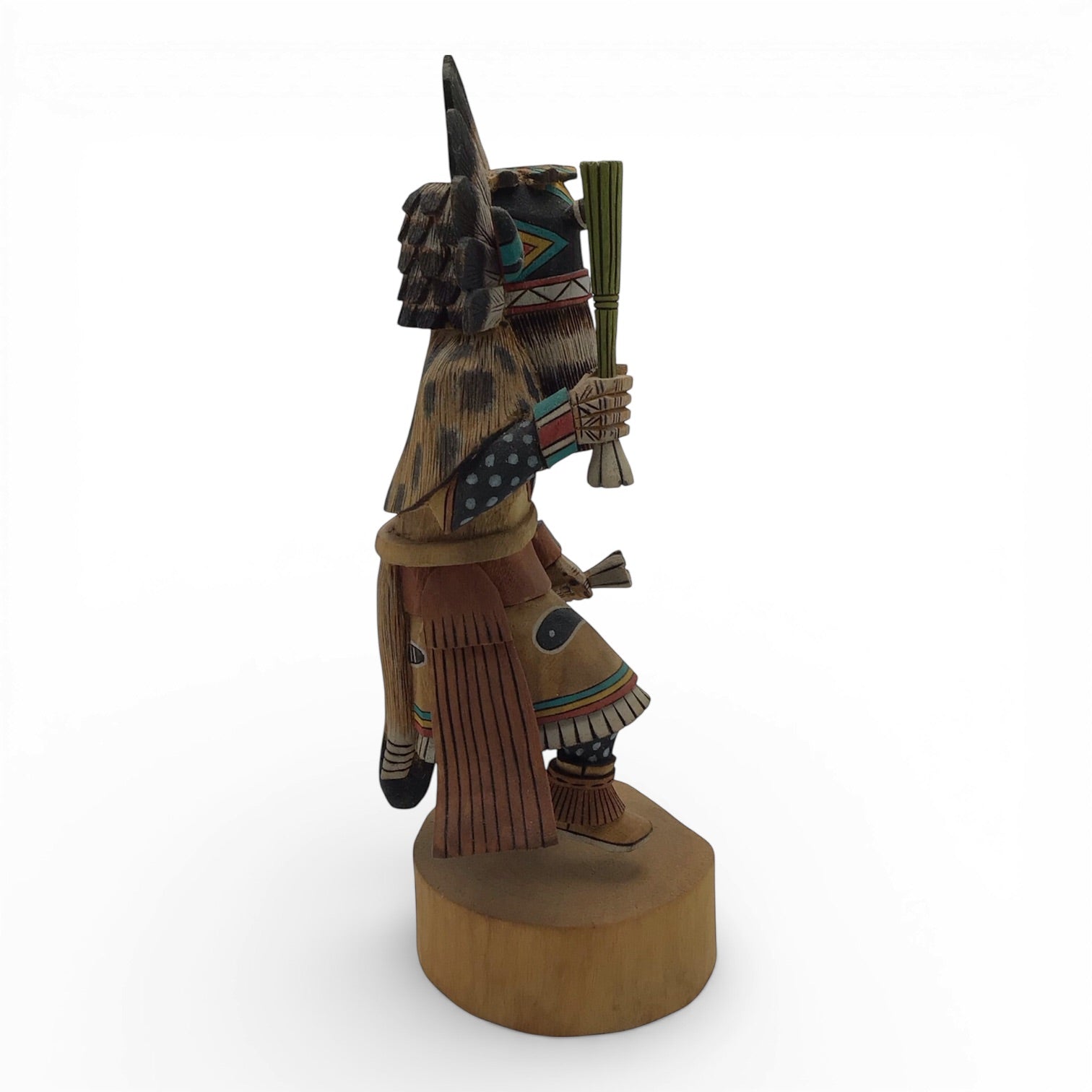 Handmade Native American Statue - Broad Face