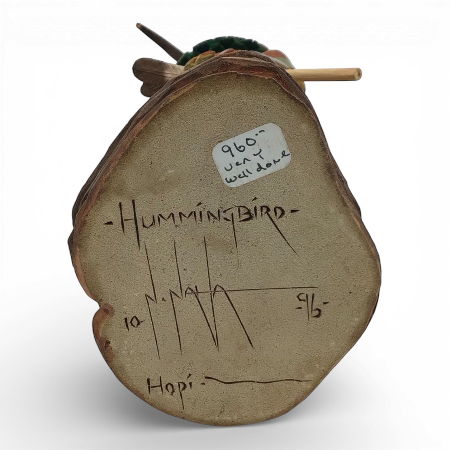 Handmade Native American Statue - Hummingbird