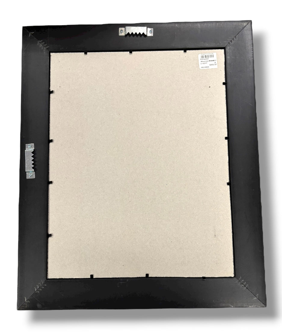 Hank Aaron Signed Silver Framed 8x10 Photo with Relic Bat Card #199/500 w/ GV Cert.