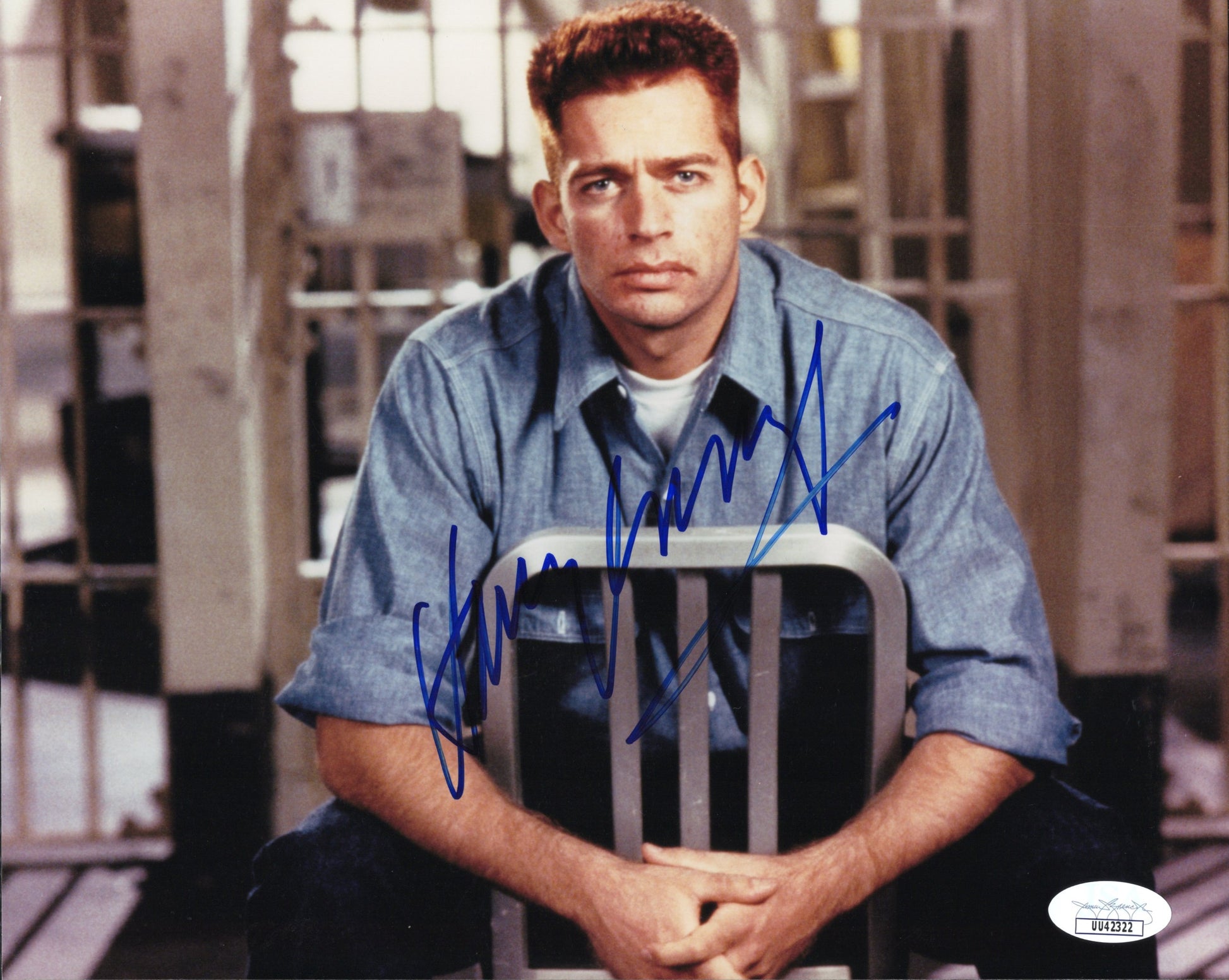 Harry Connick Jr. Signed Photo 8x10, Harry Connick Jr. Autograph as Daryl Lee Cullum in Copycat, Seated in Prison, JSA and PSA Letter Double Certified Authentic UU42322