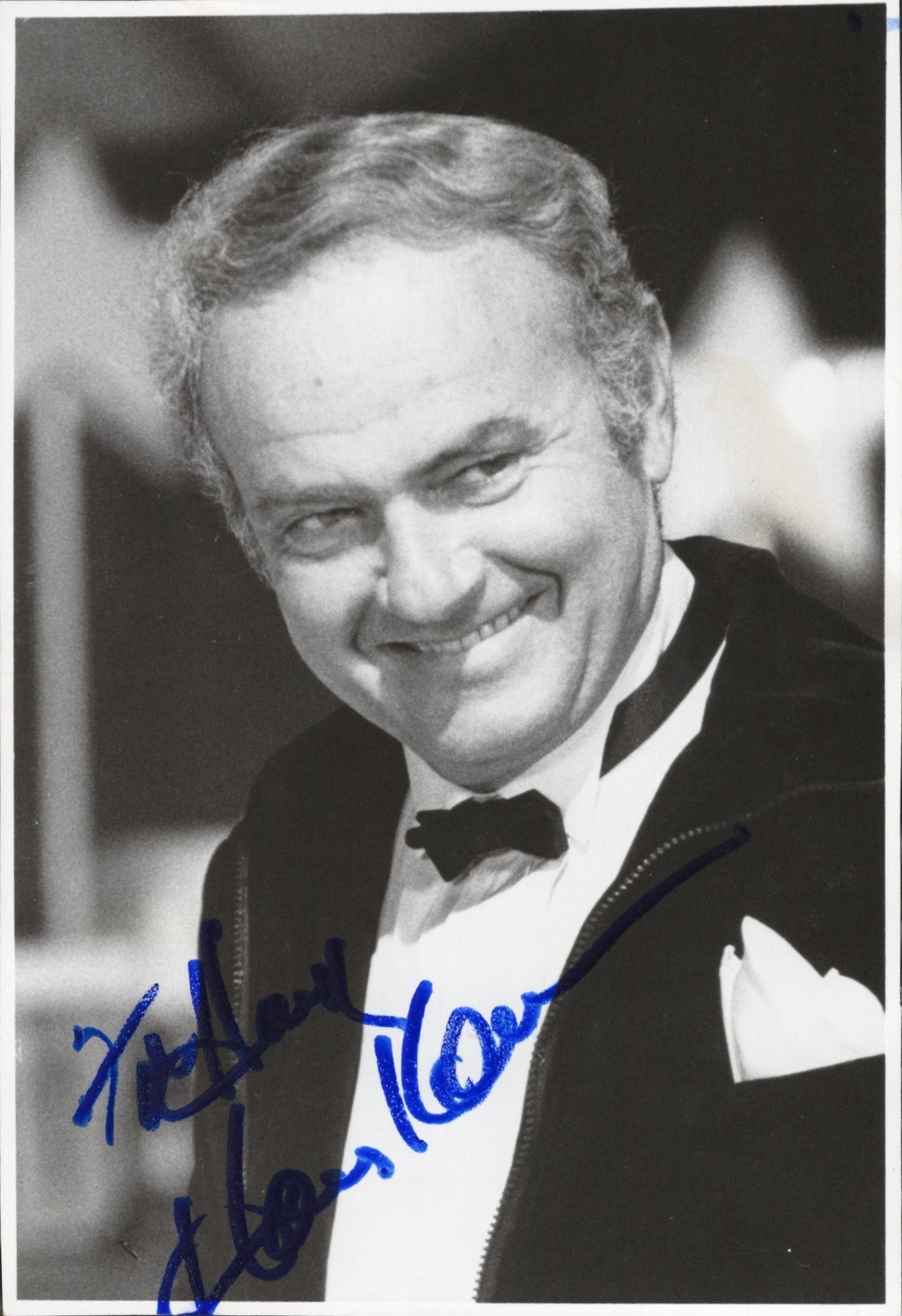 Harvey Korman Signed photo B&W 4.75x6.75