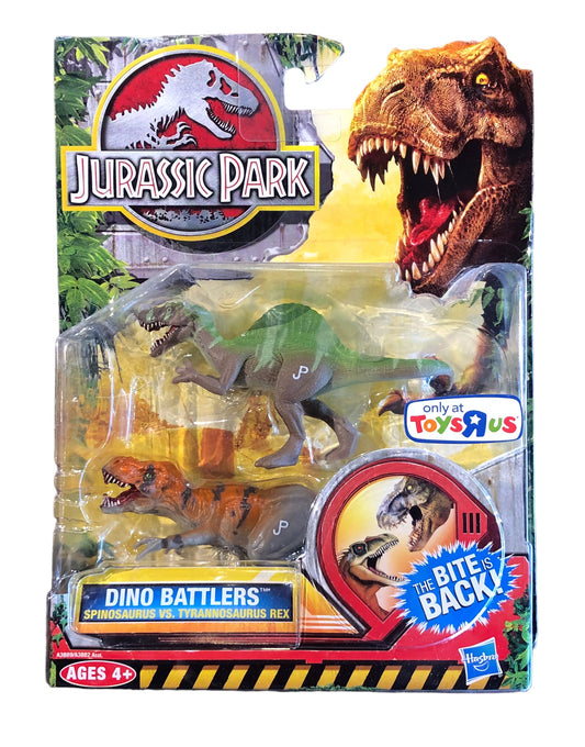 Hasbro 2012 Jurassic Park Dino Battlers Spinosaurus vs Tyrannosaurus Rex Action Figures