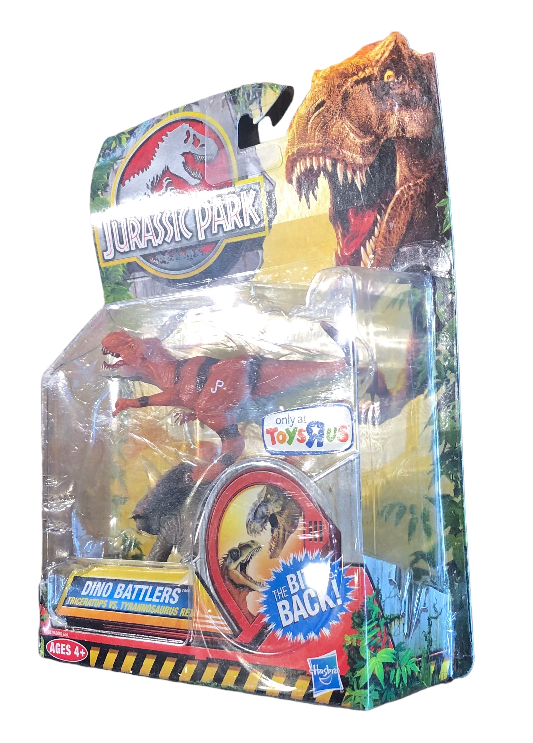 Hasbro 2012 Jurassic Park Dino Battlers Triceratops vs Tyrannosaurus Rex Action Figures