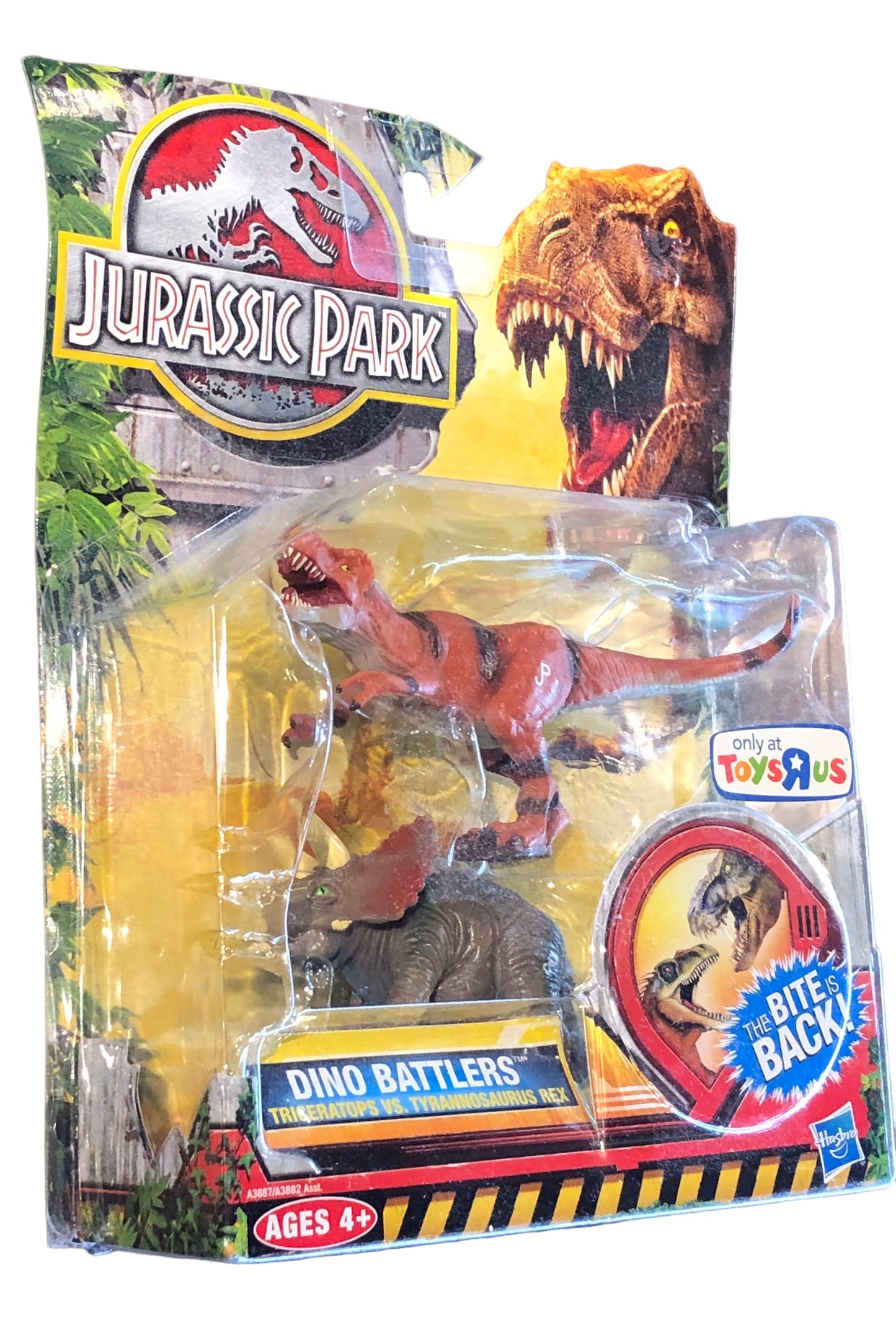 Hasbro 2012 Jurassic Park Dino Battlers Triceratops vs Tyrannosaurus Rex Action Figures