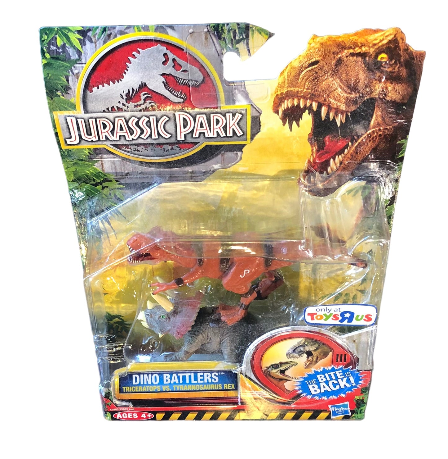 Hasbro 2012 Jurassic Park Dino Battlers Triceratops vs Tyrannosaurus Rex Action Figures