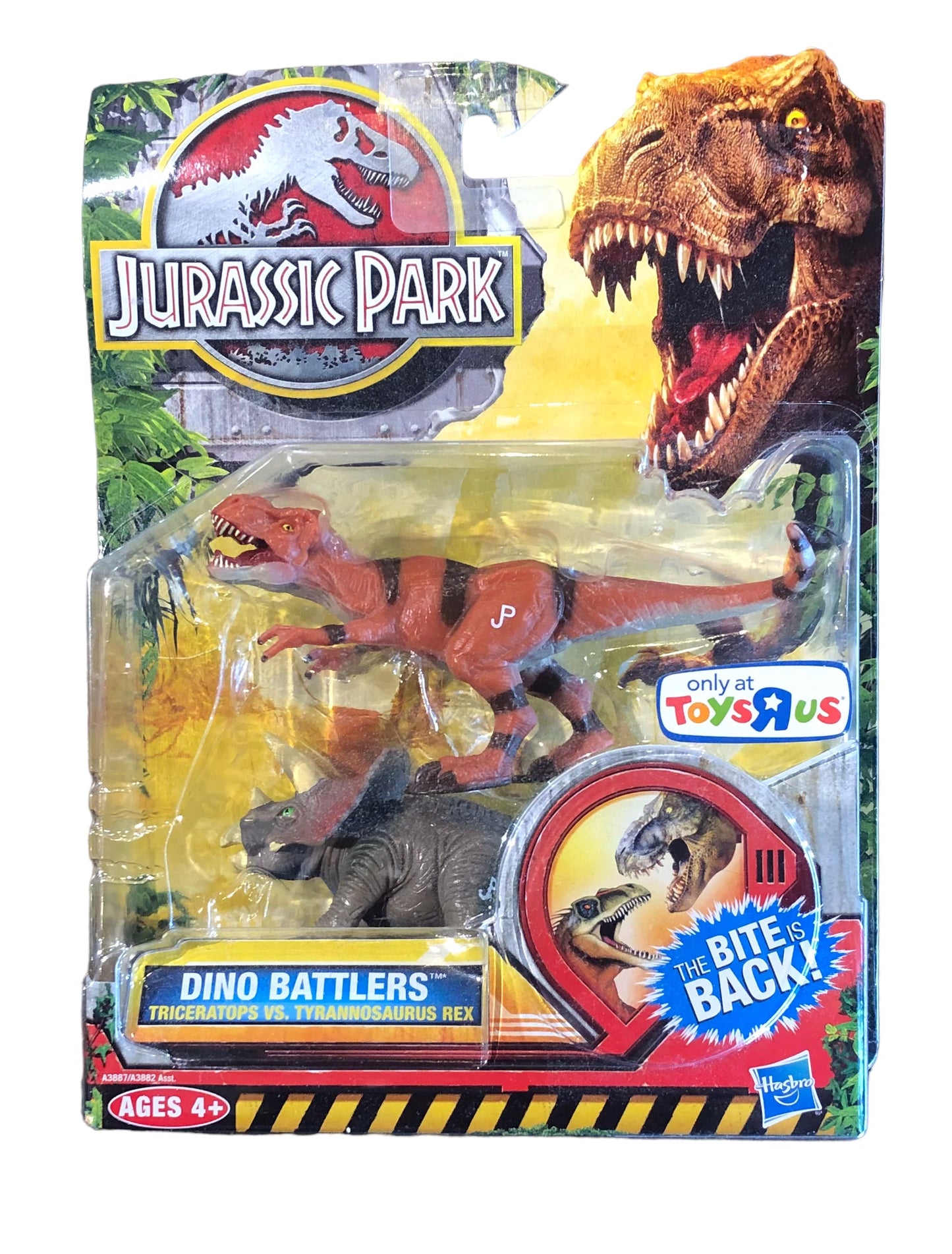 Hasbro 2012 Jurassic Park Dino Battlers Triceratops vs Tyrannosaurus Rex Action Figures