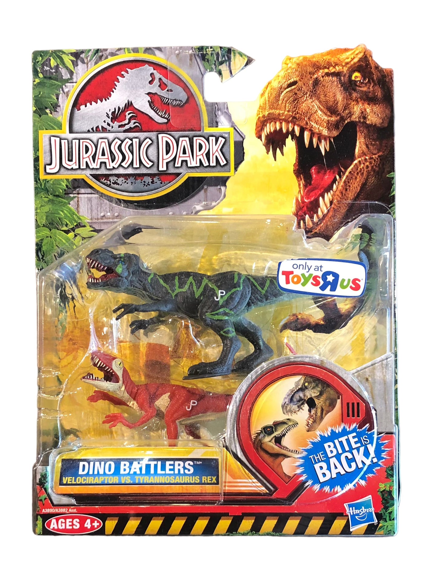 Hasbro 2012 Jurassic Park Dino Battlers Velociraptor vs Tyrannosaurus Rex Action Figures