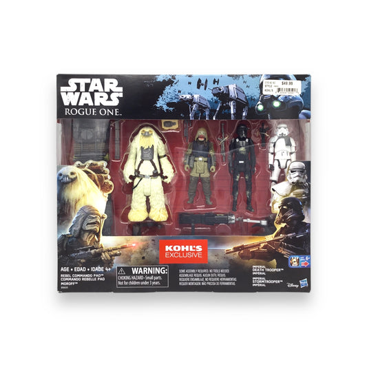 Hasbro Star Wars: Rogue One – Kohl’s Exclusive 4-Pack | Rebel Commando Pao, Moroff, Imperial Death Trooper, Stormtrooper | Factory-Sealed