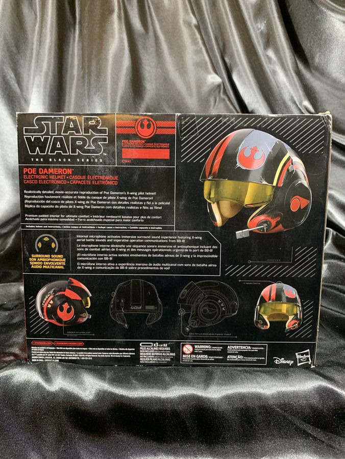 Hasbro Star Wars The Black Series Poe Dameron Electronic Helmet *READ