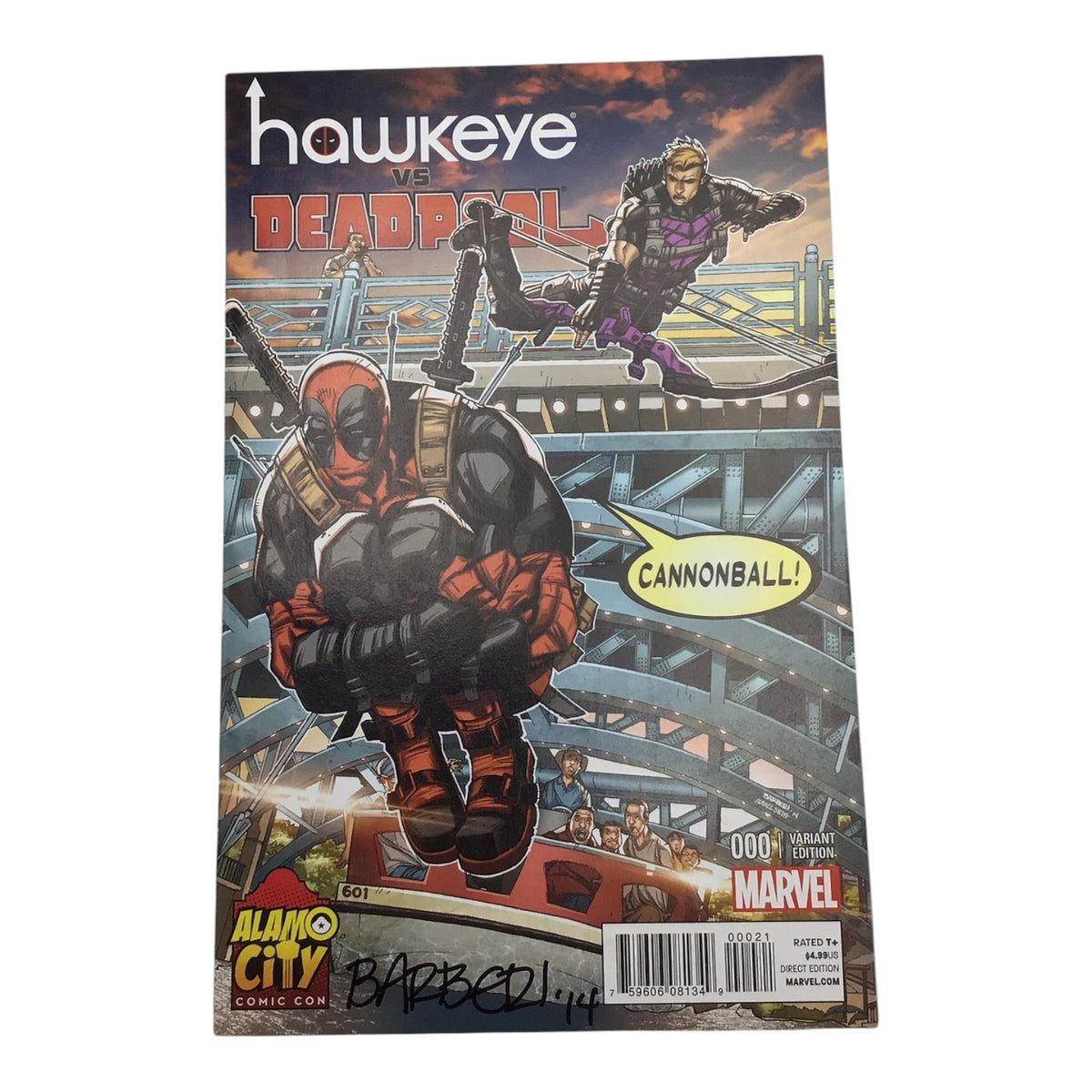 Hawkeye vs. Deadpool #0 Alamo City Comic Con Variant - Signed by Carlo Barberi