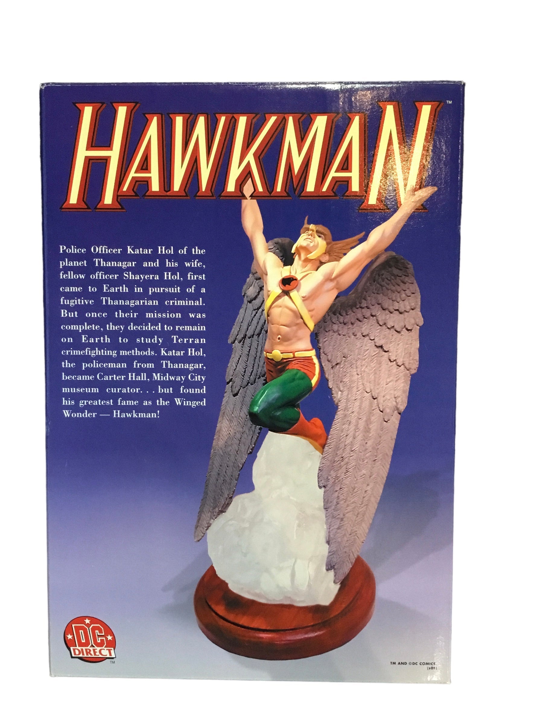 Hawkman Limited Edition Porcelain Statue - Joe Kubert signed print - DC Comics 2001