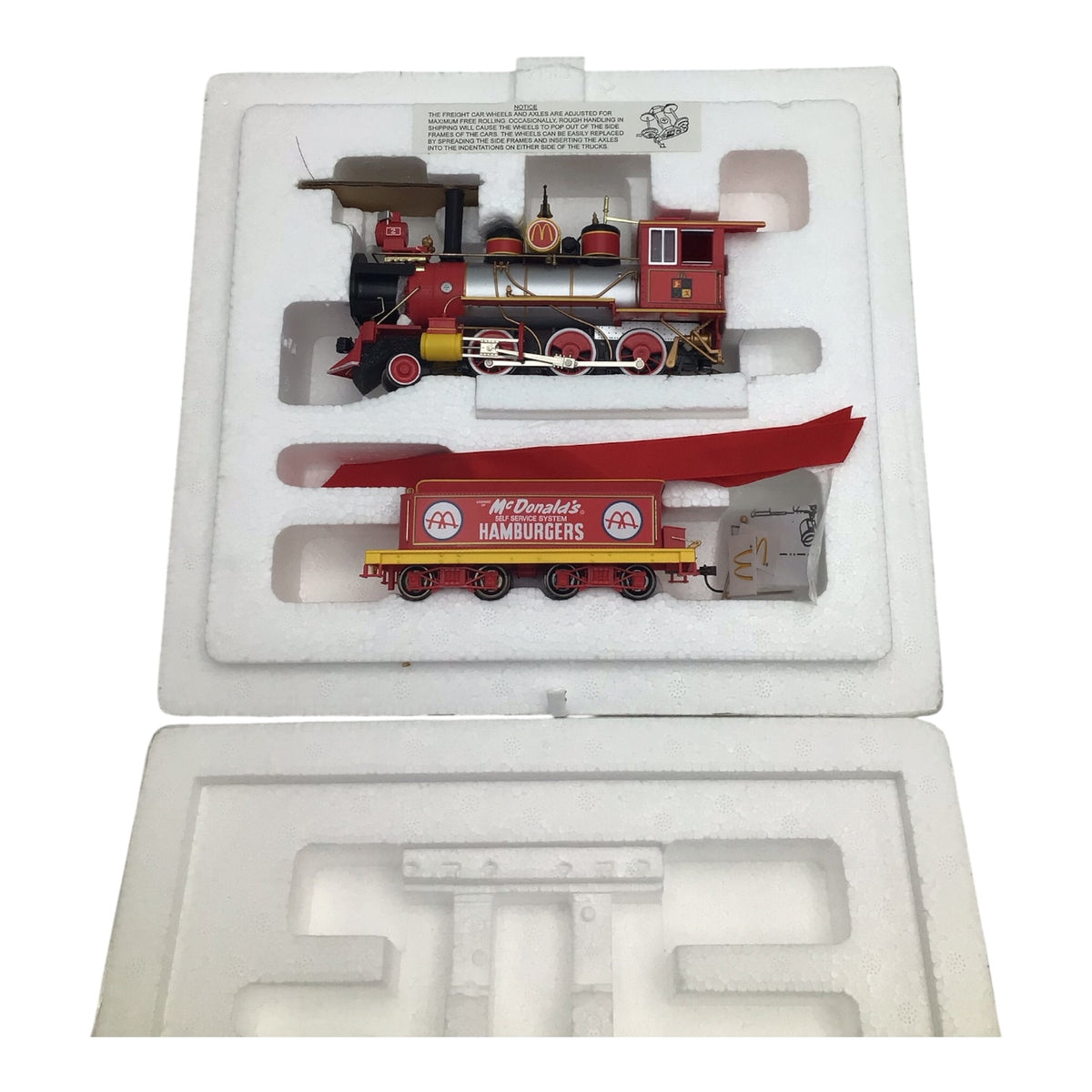 Hawthorne Village McDonald's 50th Anniversary Train Car Set of 4 w/ Tracks