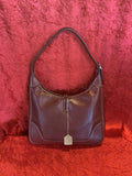 Hermes Burgundy Leather Hobo Bag