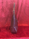 Hermes Burgundy Leather Hobo Bag