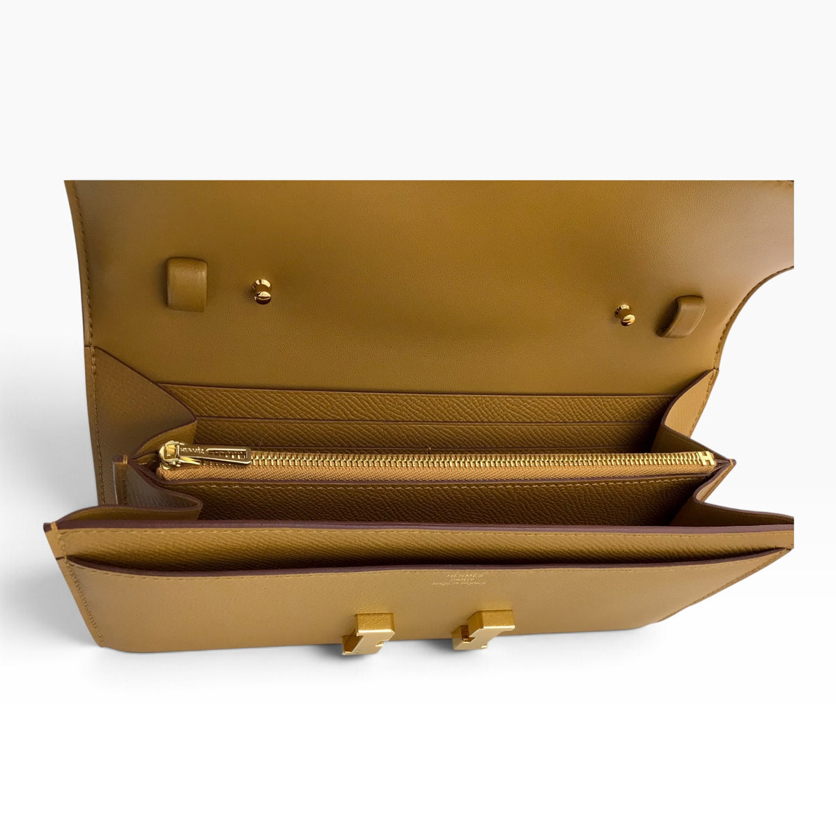 Hermès Constance Wallet To Go 2026 | Dark Yellow Epsom Calfskin | Gold Hardware | Mint Condition