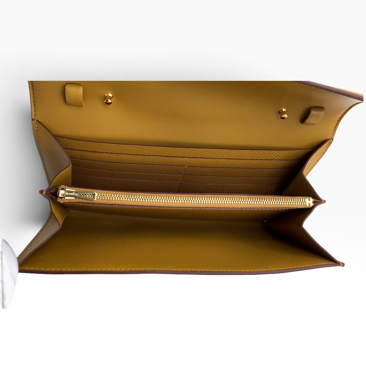 Hermès Constance Wallet To Go 2026 | Dark Yellow Epsom Calfskin | Gold Hardware | Mint Condition