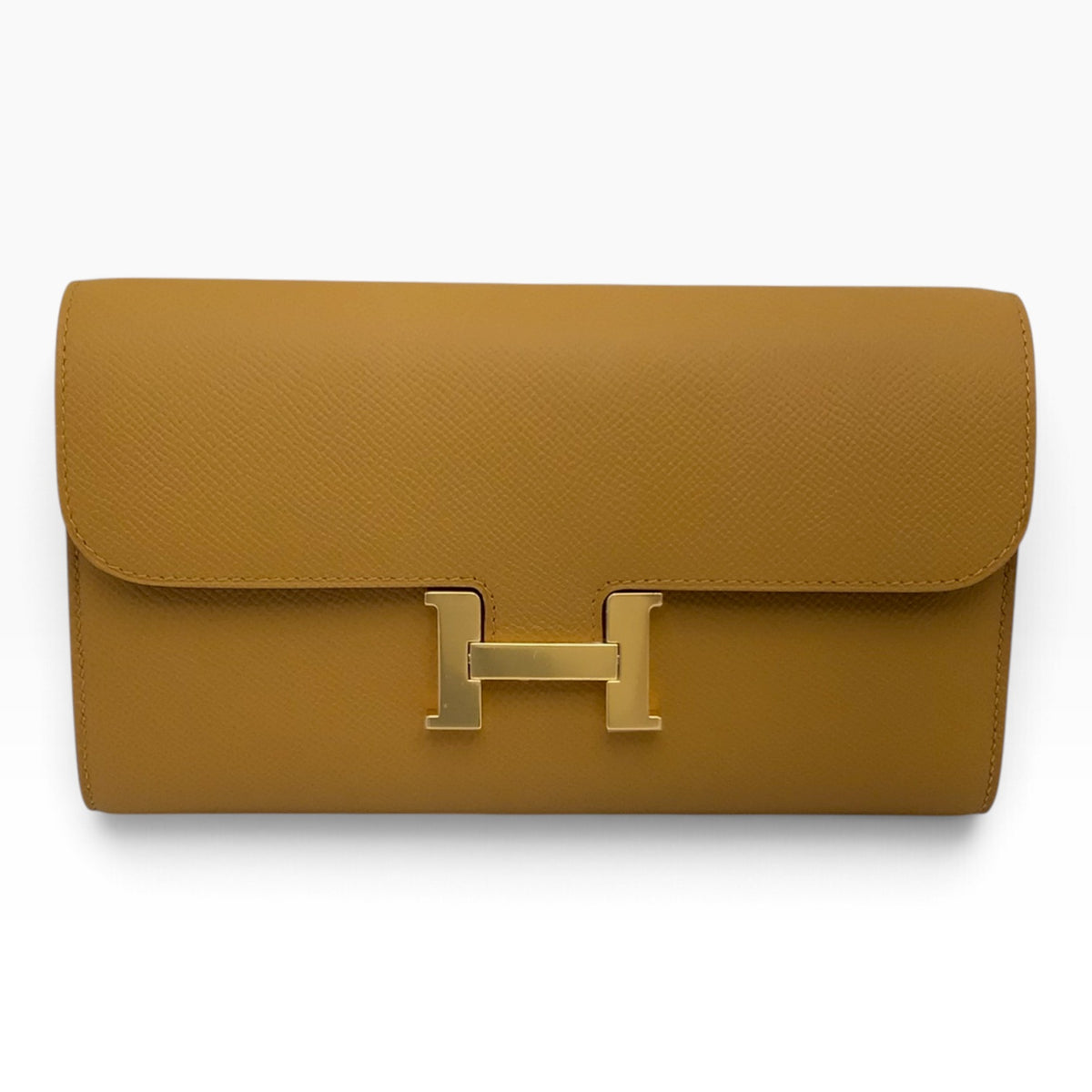 Hermès Constance Wallet To Go 2026 | Dark Yellow Epsom Calfskin | Gold Hardware | Mint Condition