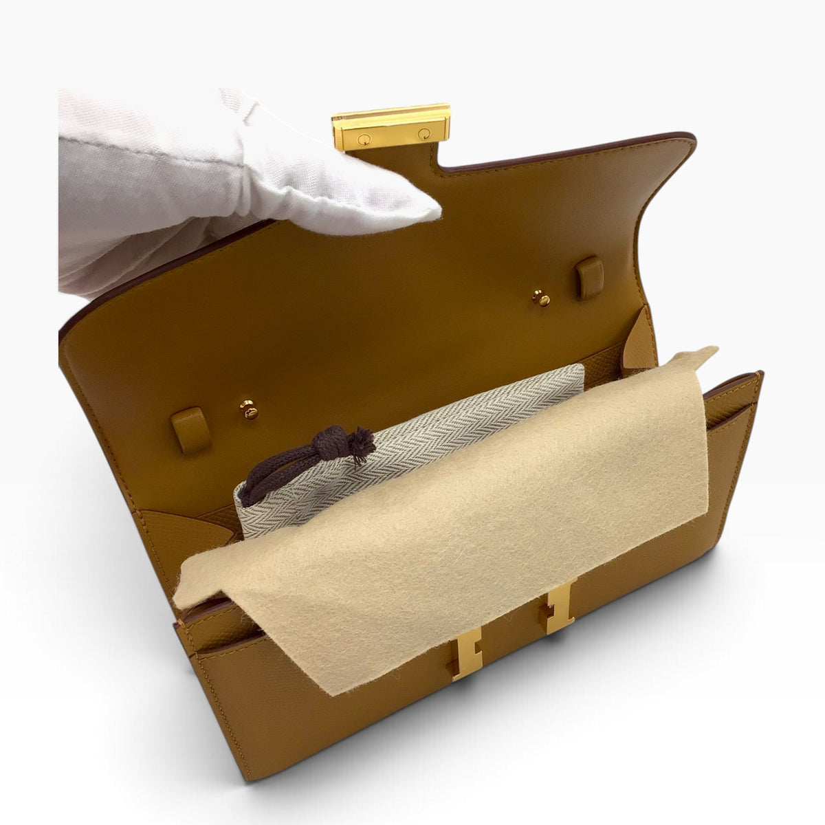 Hermès Constance Wallet To Go 2026 | Dark Yellow Epsom Calfskin | Gold Hardware | Mint Condition