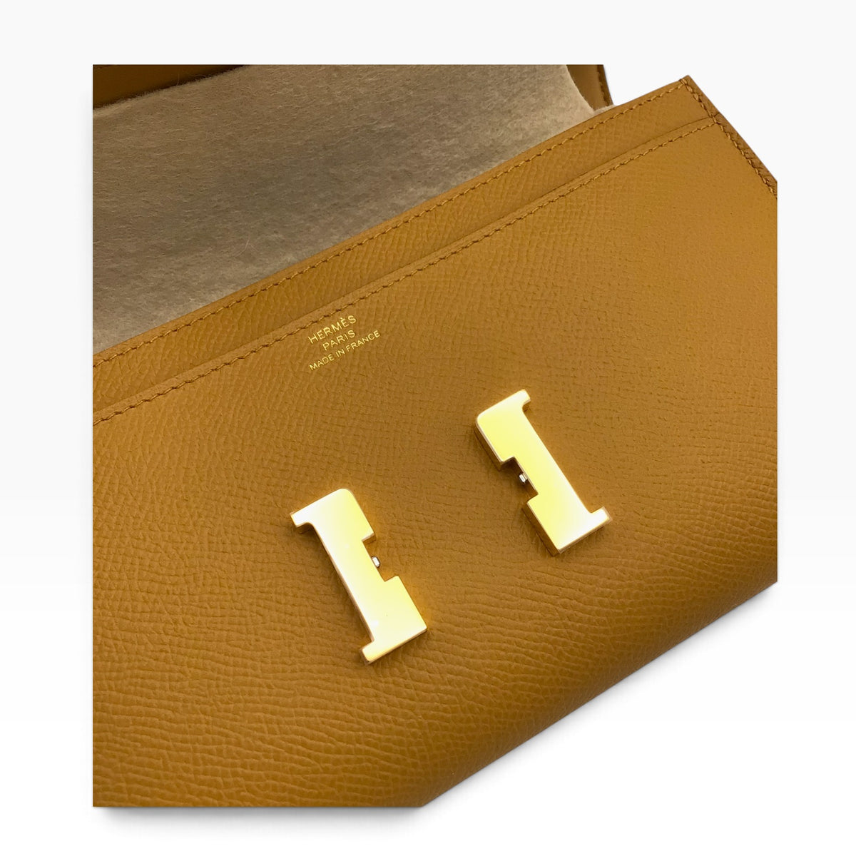 Hermès Constance Wallet To Go 2026 | Dark Yellow Epsom Calfskin | Gold Hardware | Mint Condition