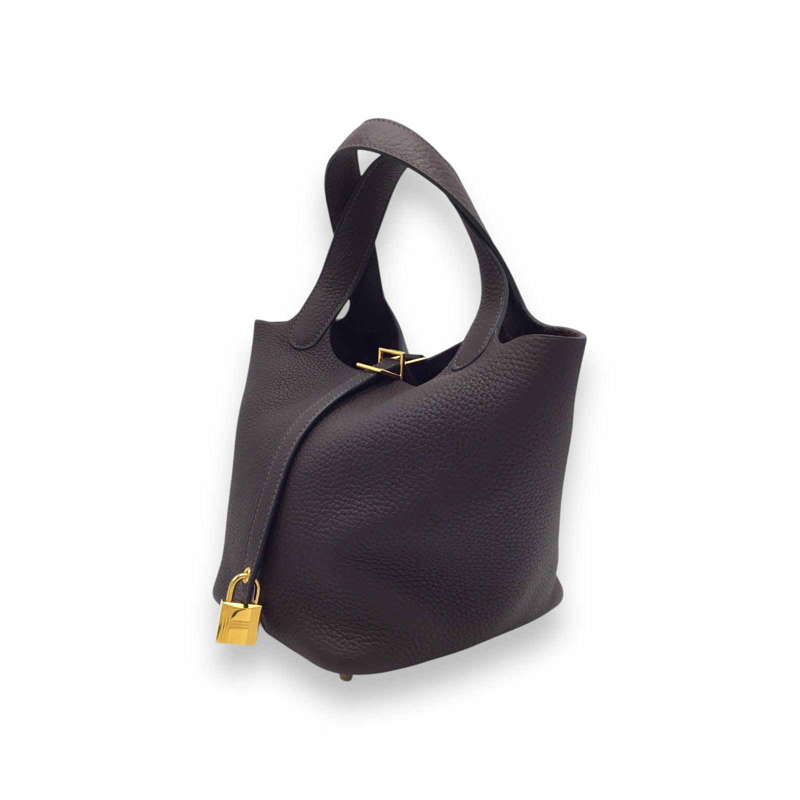 Hermes Picotin 18 Designer Handbag Taurillon Clemence Calfskin Leather