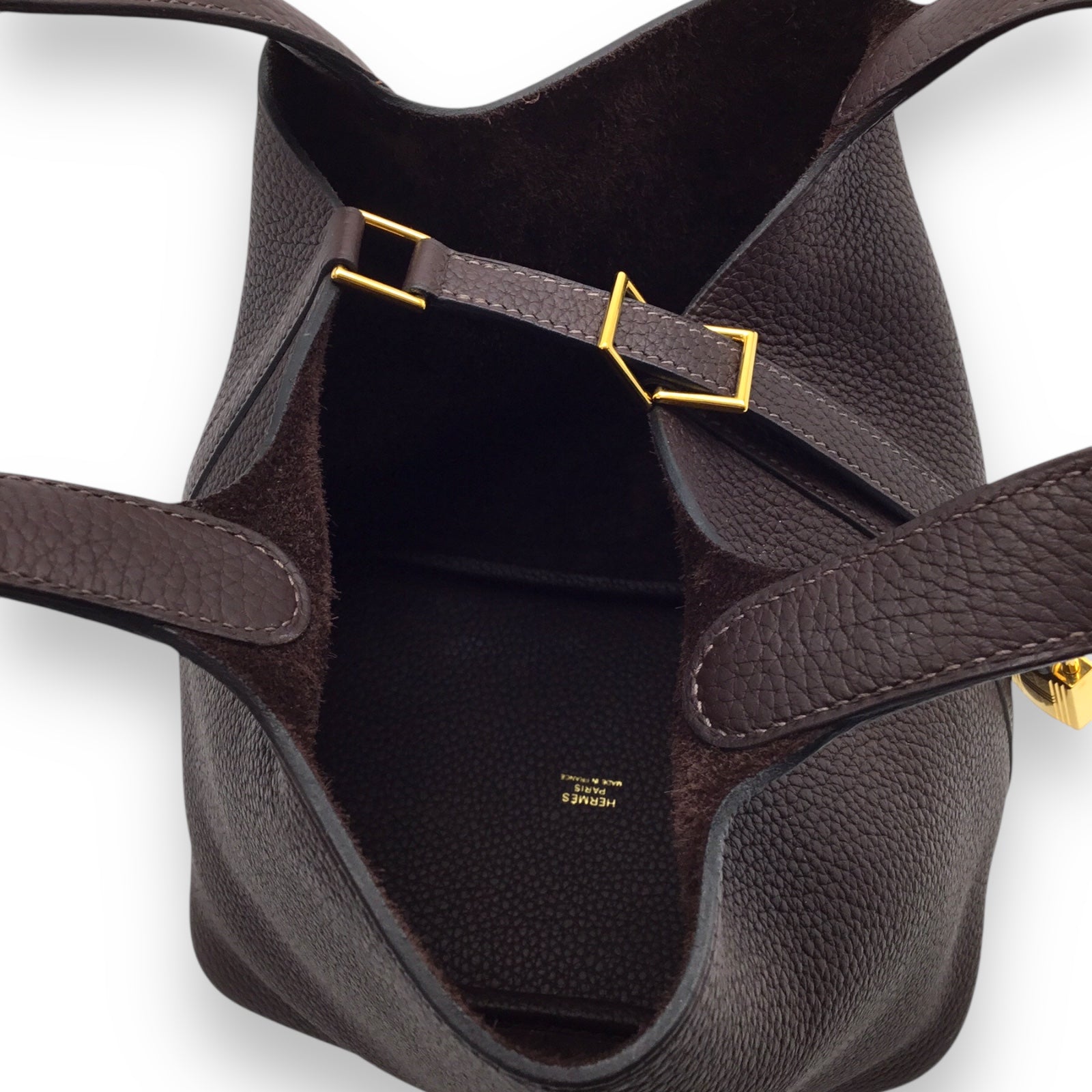 Hermes Picotin 18 Designer Handbag Taurillon Clemence Calfskin Leather