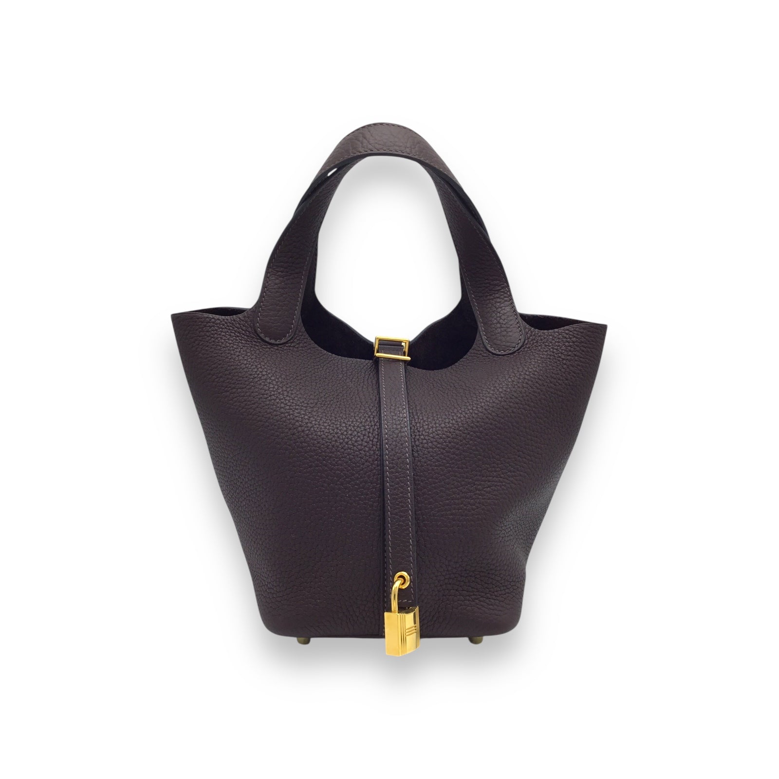 Hermes Picotin 18 Designer Handbag Taurillon Clemence Calfskin Leather