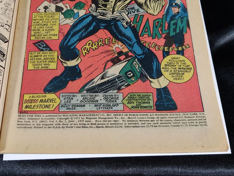 Hero for Hire #1 - Marvel 1972 - Origin & First Appearance of Luke Cage - VG+