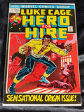 Hero for Hire #1 - Marvel 1972 - Origin & First Appearance of Luke Cage - VG+
