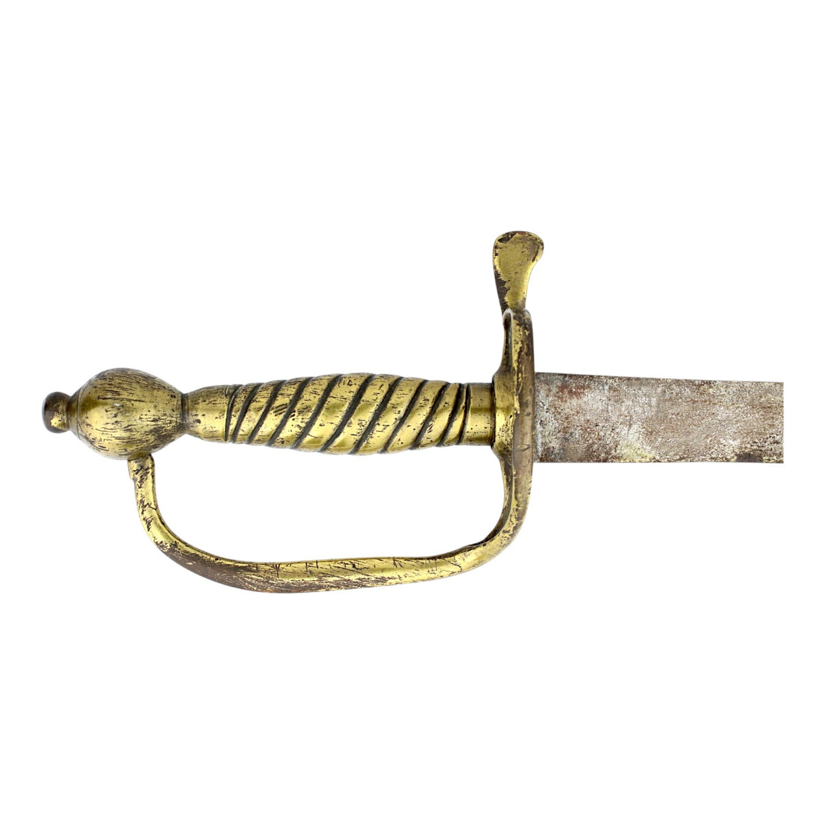 Hessian Model 1716 Hanger with Rare Original Leather Scabbard, Revolutionary War Era