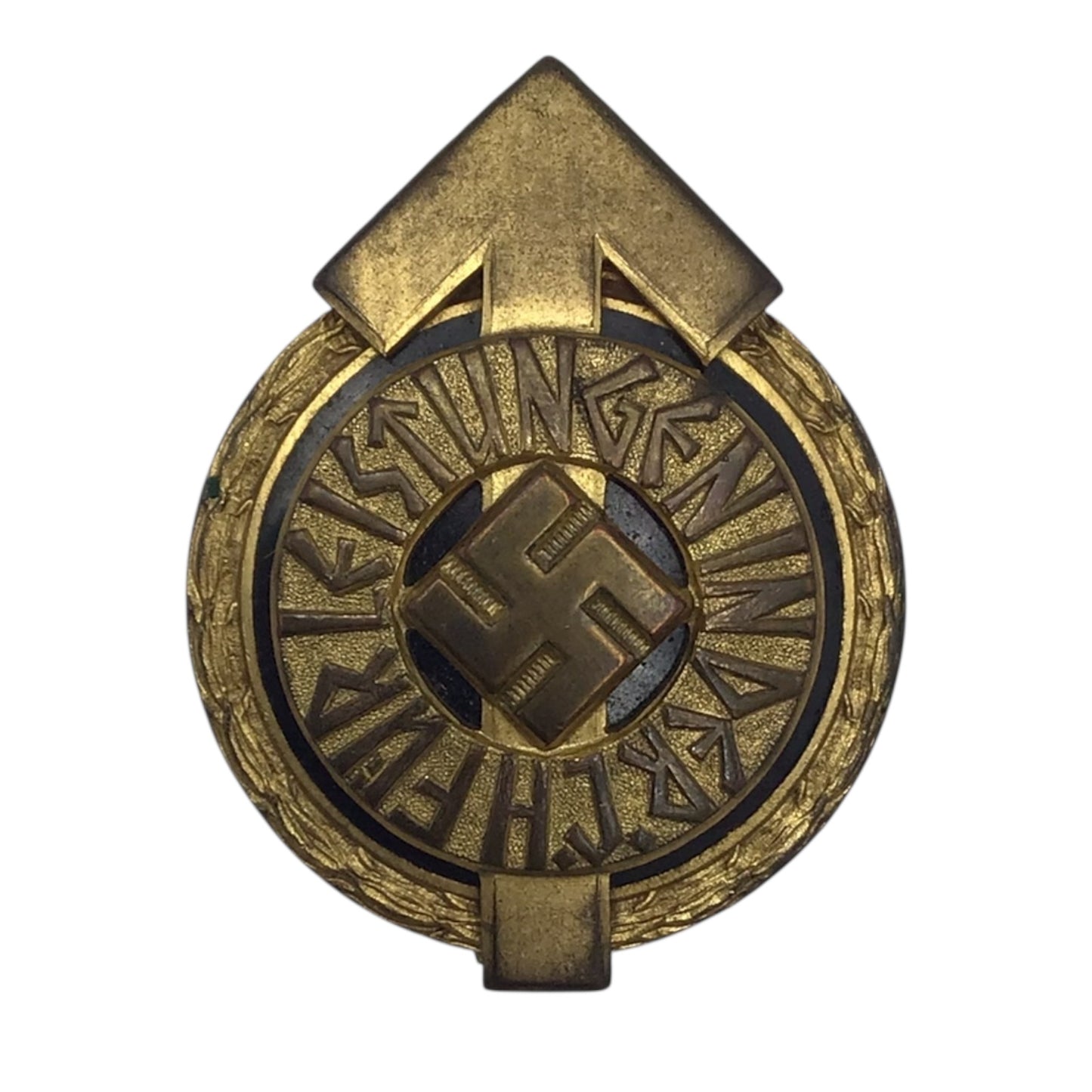 Hitler Youth (HJ) Golden Leaders Sport Badge w/ Miniature Pin RZM M1/101