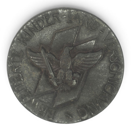 Hitler Youth KLV Children Holiday Transportation Medallion (HJ-Abzeichen der Erweiterten Kinderlandverschickung)