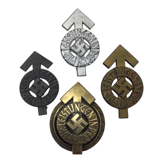 Hitler Youth Proficiency Badges Complete Set with Leaders Sport Badge